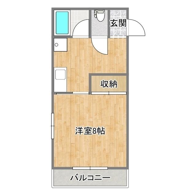 エクセレント新南部(1K/2階)の間取り写真