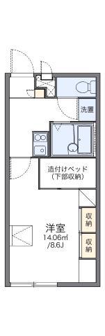 レオパレス笹原(1K/1階)の間取り写真