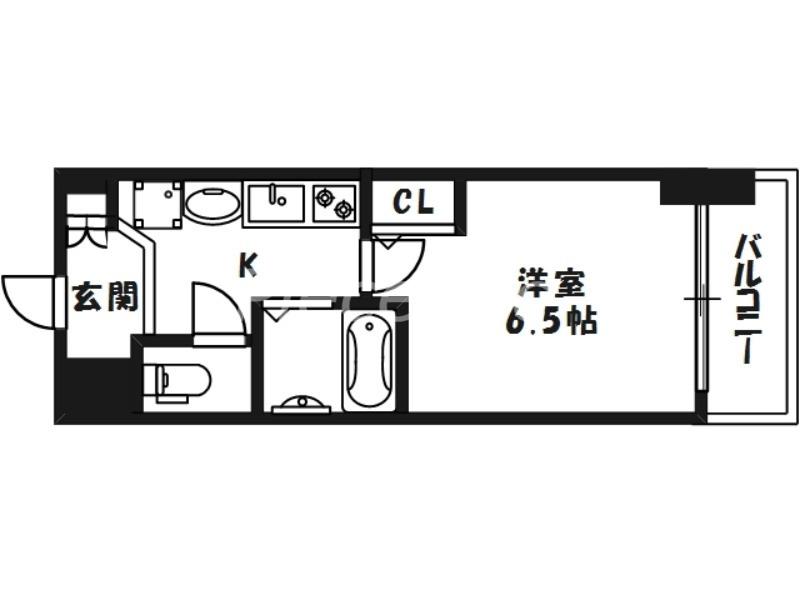 エスリード南森町駅前(1K/10階)の間取り写真