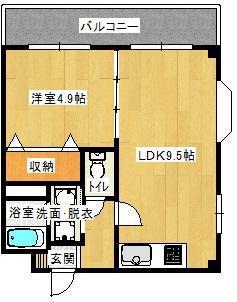 ボ・ミール出羽台(1LDK/1階)の間取り写真