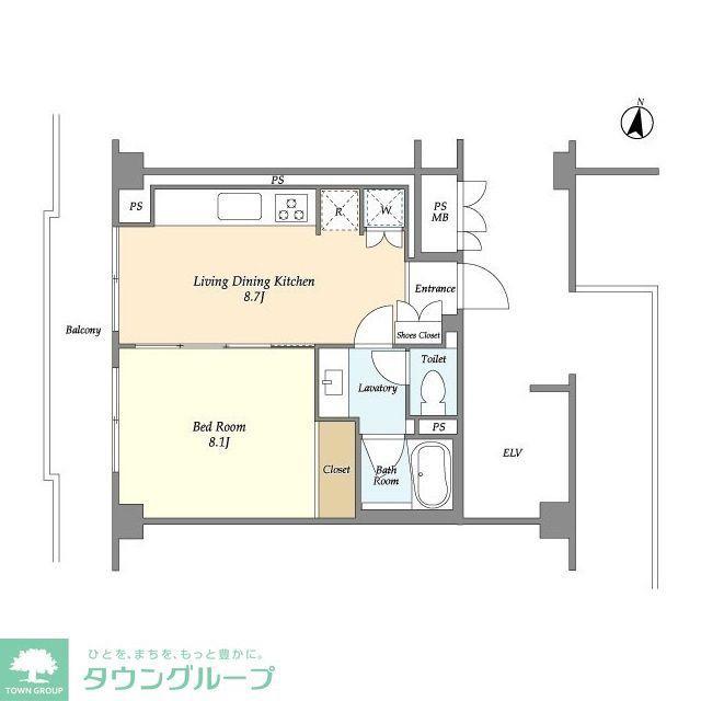 PATH池上(1LDK/3階)の間取り写真