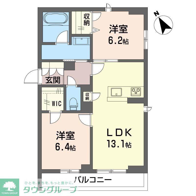 エスバイヤマセ(2SLDK/3階)の間取り写真