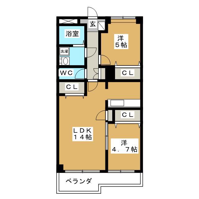THE.MARVELOUSMANSION(2LDK/1階)の間取り写真