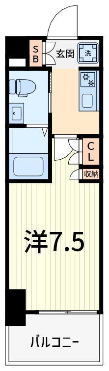 LA DOUCEURお花茶屋I(1K/3階)の間取り写真