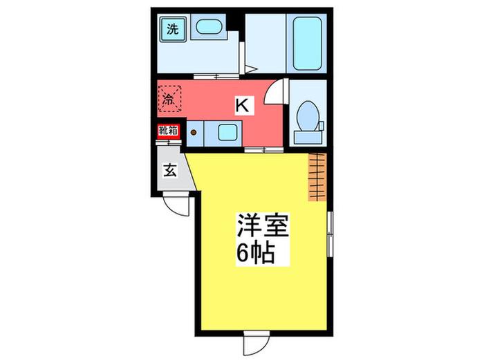 ALMO王子神谷(1K/1階)の間取り写真