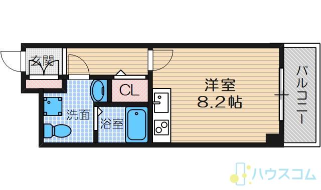 プラスコート西豊川(ワンルーム/1階)の間取り写真