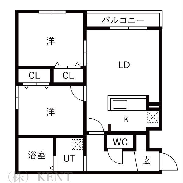 TERRACE SOEN(2LDK/2階)の間取り写真