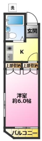 師岡パレス(1K/2階)の間取り写真