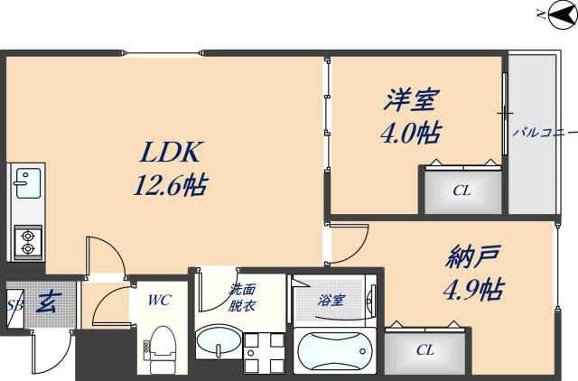 CASA花園(2LDK/3階)の間取り写真