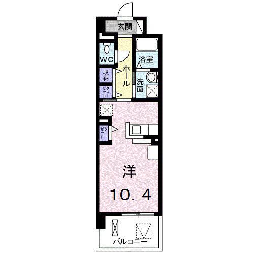 MODE EIGHTI(ワンルーム/2階)の間取り写真