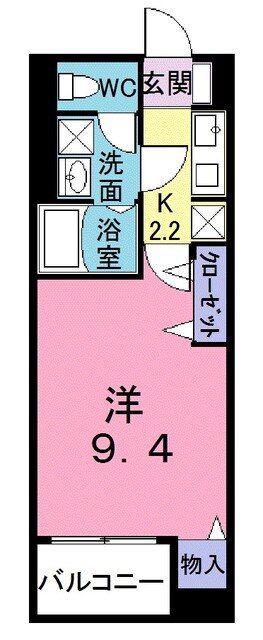 ディア コート 並木(1K/2階)の間取り写真