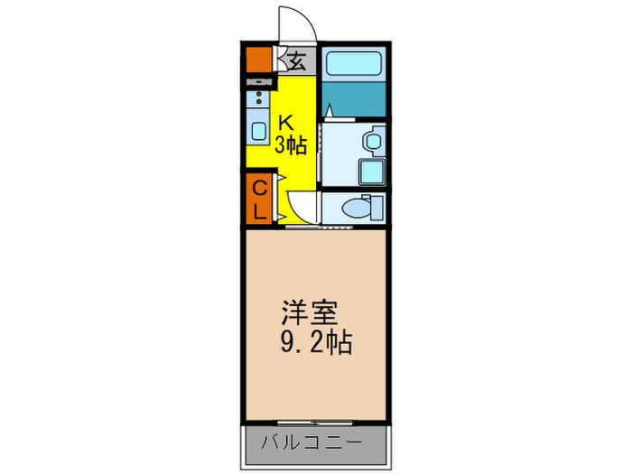 AVENIR VIE(1K/3階)の間取り写真