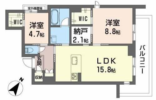 サジタリオ(2SLDK/1階)の間取り写真