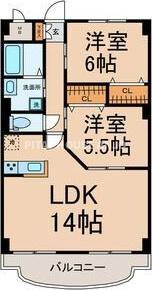 アヴァンセ・M(2LDK/4階)の間取り写真