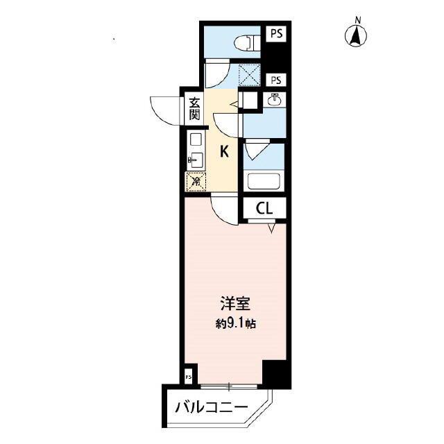 グランジット森下(1K/7階)の間取り写真
