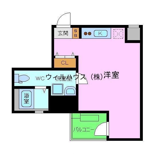 VITA NUOVA堺(ワンルーム/1階)の間取り写真