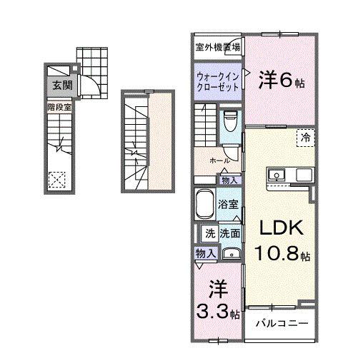 フィデールブリーゼ(2LDK/3階)の間取り写真