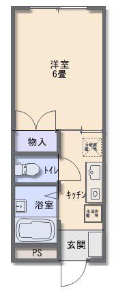 レーヴティー(1K/1階)の間取り写真
