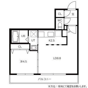 グランデルーシア手稲(1LDK/4階)の間取り写真