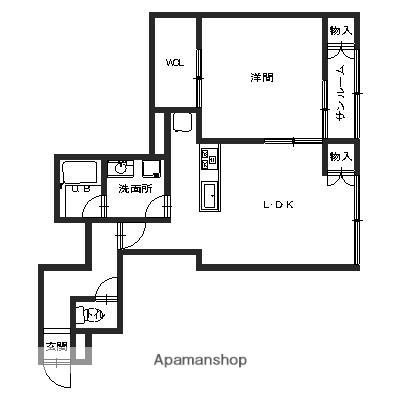トワイライト広小路(1LDK/3階)の間取り写真
