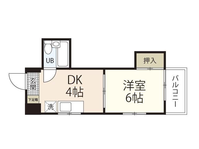 第3佐野ビル(1DK/3階)の間取り写真