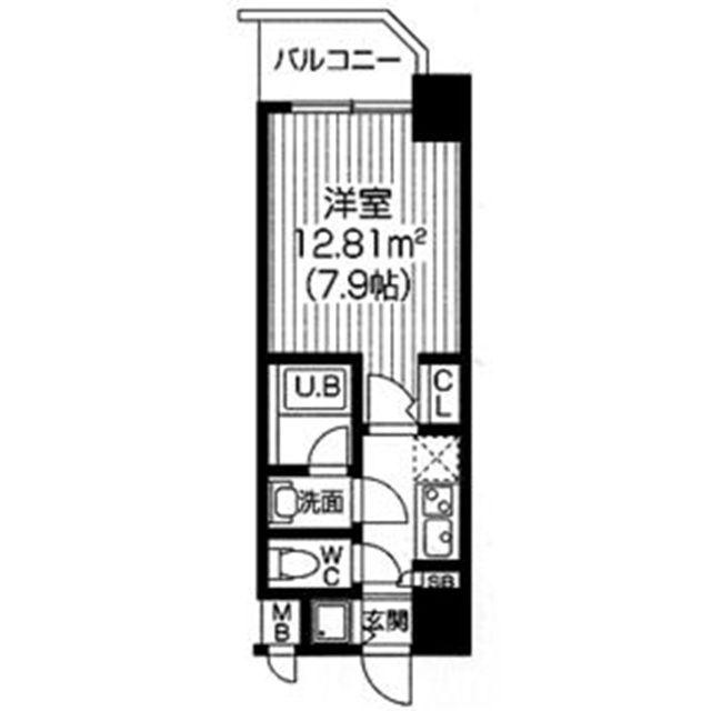 S-RESIDENCE福島LUXE(1K/9階)の間取り写真
