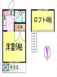 S・A・C西八王子(ワンルーム/1階)の間取り写真