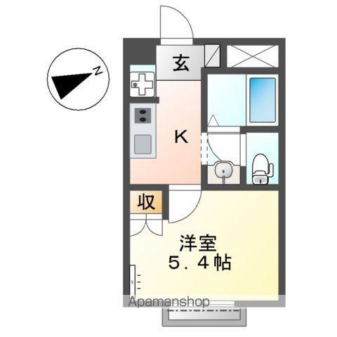 リバーサイドJS(1K/1階)の間取り写真