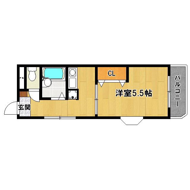 ハイツカプリーズ(1K/2階)の間取り写真