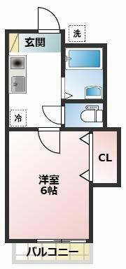 ハピネスハイム上星川(1K/1階)の間取り写真