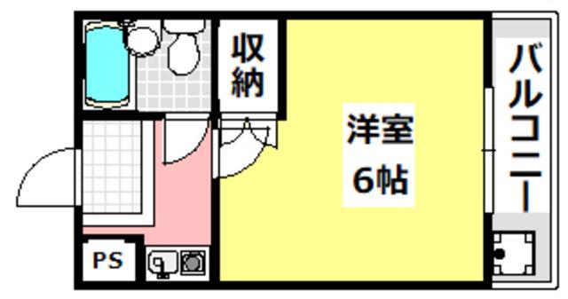 ファーストハイム(1K/2階)の間取り写真
