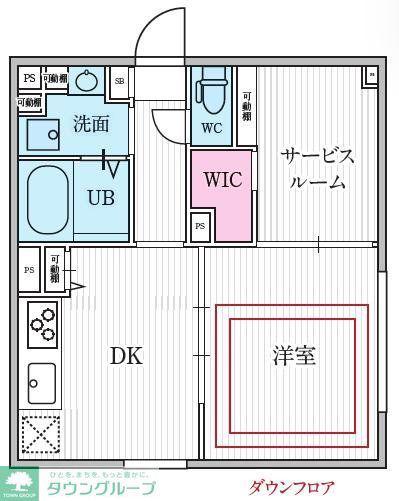 デュオメゾン渋谷本町イースト(1SDK/1階)の間取り写真