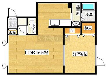 CASA SOLEIL船見(1LDK/1階)の間取り写真