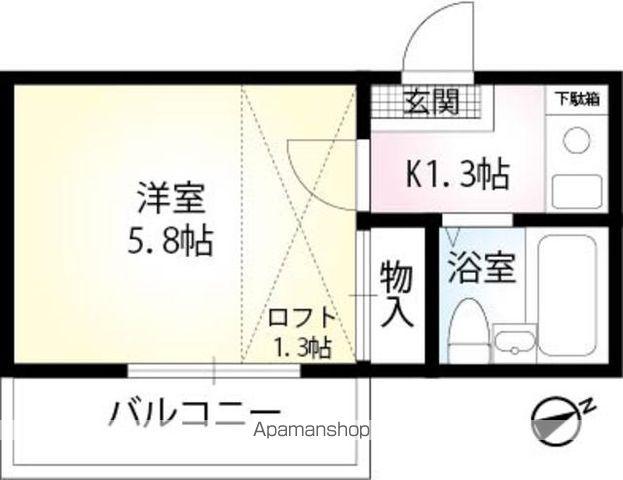レオパレス観音(1K/2階)の間取り写真