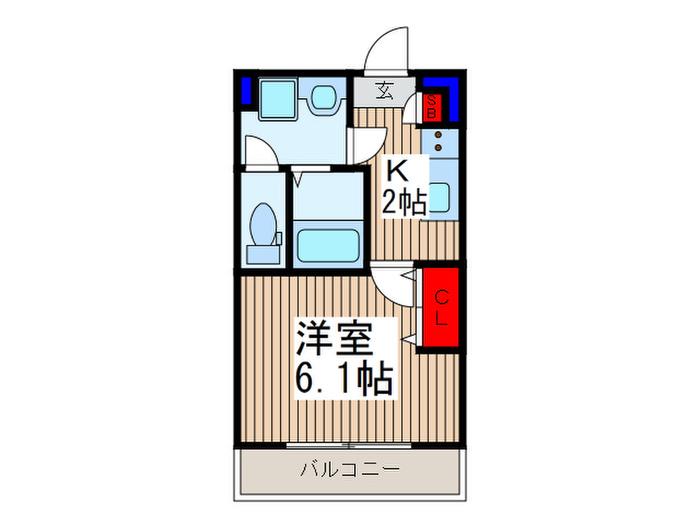 リブリ・KAWAGUCHI(1K/3階)の間取り写真