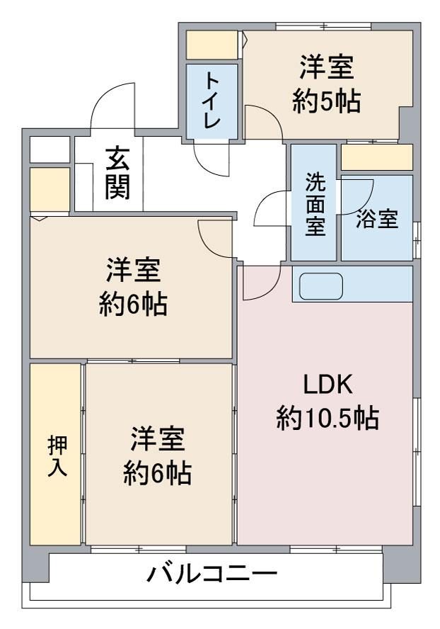 メゾン志水(3LDK/2階)の間取り写真