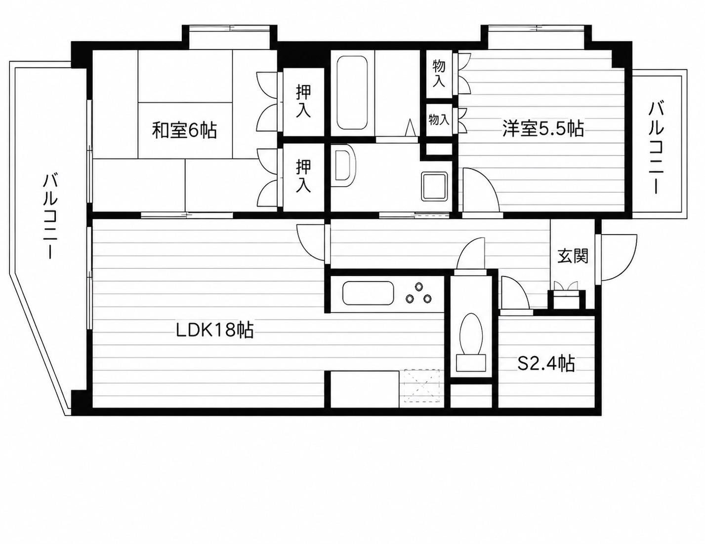 セントピアーラ(2SLDK/2階)の間取り写真