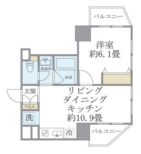イスム石神井公園(1LDK/3階)の間取り写真