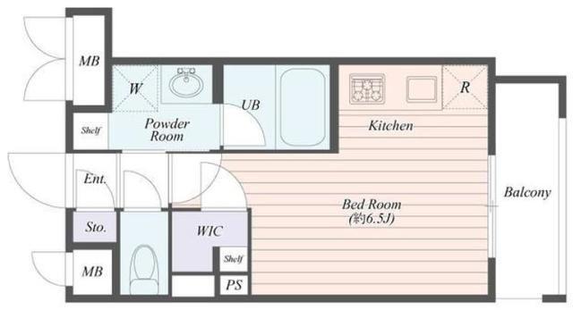 B CITY APARTMENT SHINJUKU NW(ワンルーム/2階)の間取り写真