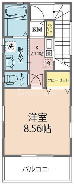 カナ・メゾン一之江(1DK/3階)の間取り写真