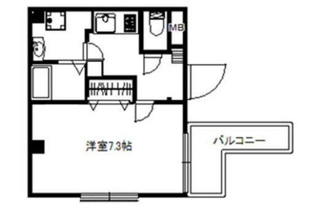 シャンボール中野(1K/3階)の間取り写真
