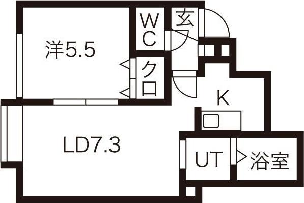 ガーデンズ・リビオ(1LDK/2階)の間取り写真