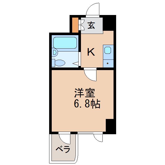 ライオンズマンション丸の内第5(1K/4階)の間取り写真
