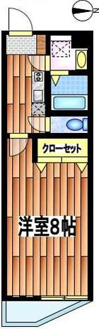 グレイスフルコート(1K/4階)の間取り写真