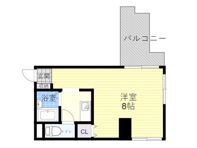KS ROYAL(1K/4階)の間取り写真