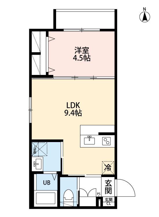 ROBOT HOME 都立家政(1LDK/2階)の間取り写真
