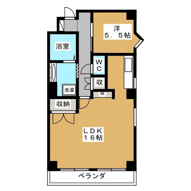 KIRAKUII(1LDK/7階)の間取り写真