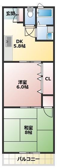 レポーマンションI(2DK/2階)の間取り写真