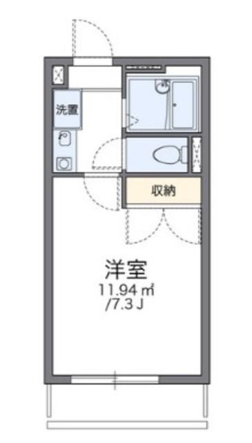 レオパレスASAGAI(1K/1階)の間取り写真