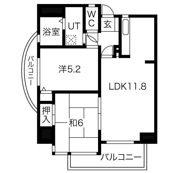 シティマンション赤池(2SLDK/3階)の間取り写真